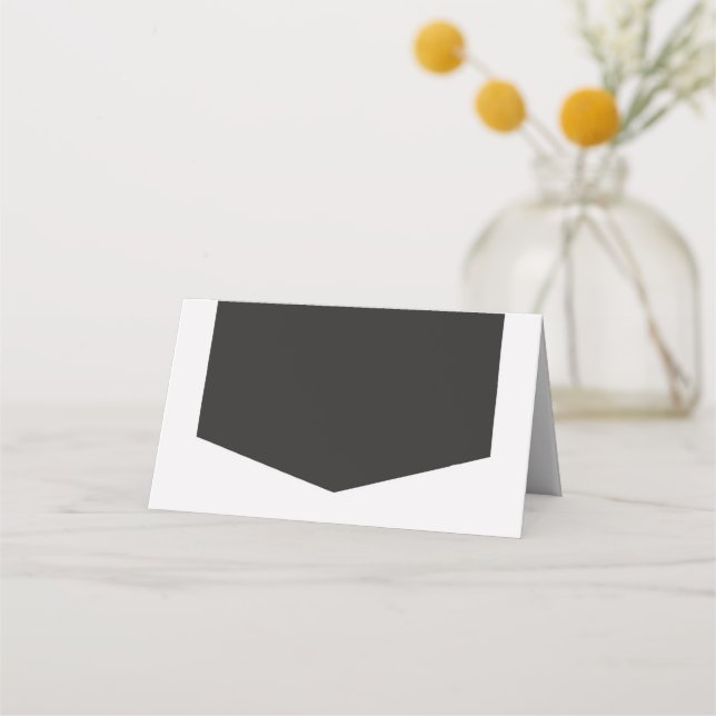 Add Your Own Text Light and Dark Grey Place Card (Front)