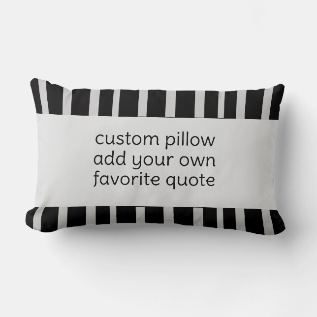 add your own text modern chic geometric bold  lumbar cushion (Front)