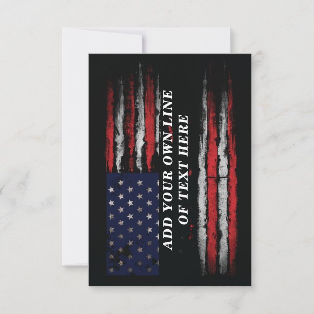 Add your own text on grunge American flag (Front)
