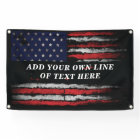 Add your own text on grunge American flag