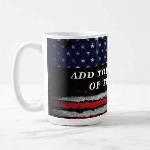 Add your own text on grunge American flag Coffee Mug