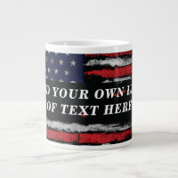 Add your own text on grunge American flag