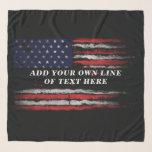 Add your own text on grunge American flag Scarf<br><div class="desc">Add your own text on grunge American flag</div>