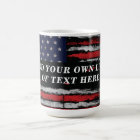 Add your own text on grunge American flag