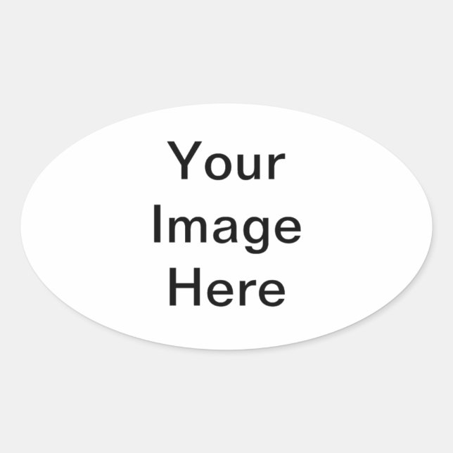 Add your own Text or Logo Oval Sticker (Front)