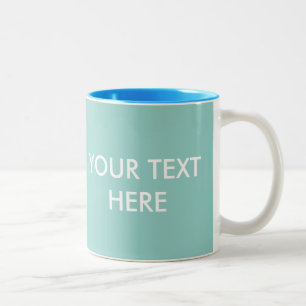 ADD YOUR OWN TEXT & PHOTO Two-Tone COFFEE MUG