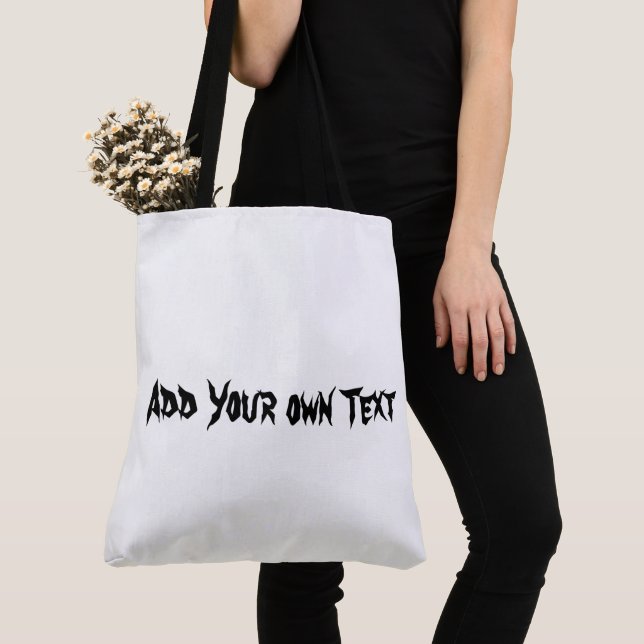 Add your own text Shopping Large Size Handgrip Tote Bag (Close Up)