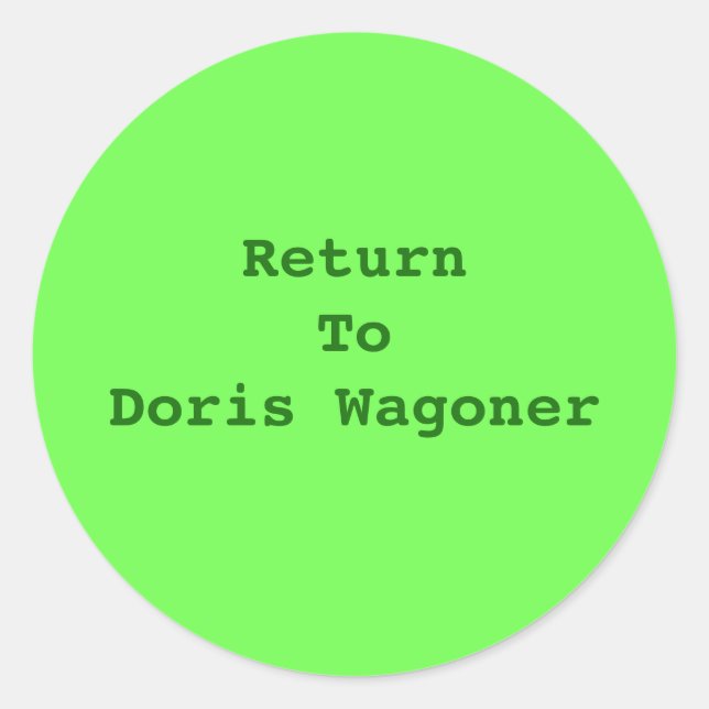 ADD YOUR OWN TEXT-STICKER CLASSIC ROUND STICKER (Front)