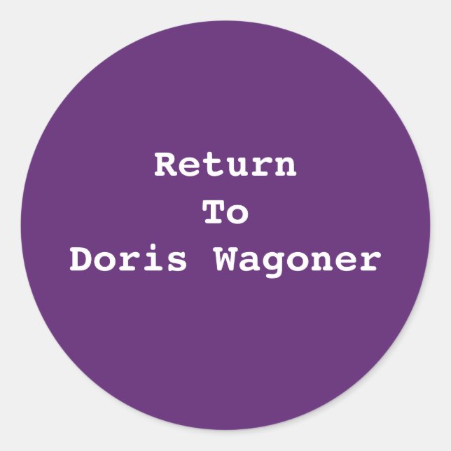 ADD YOUR OWN TEXT-STICKER CLASSIC ROUND STICKER (Front)