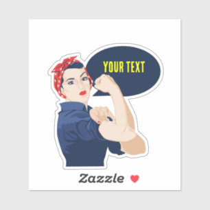 Add your own text to rosie riveter