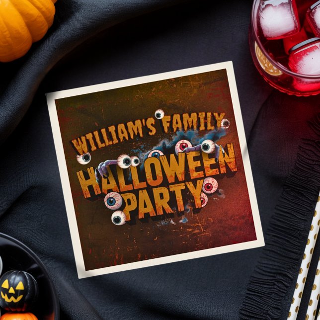 Add Your Own Words Custom Halloween Monster Mash Napkin (Creator Uploaded)