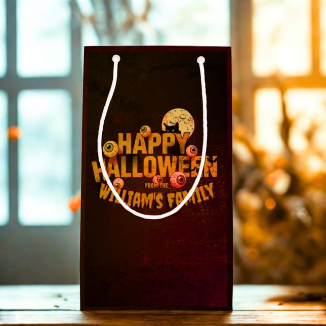 Add Your Own Words Custom Halloween Monster Small Gift Bag (Creator Uploaded)