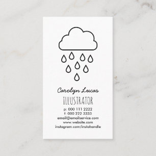 Add Your Own Work Professional Illustrator Business Card