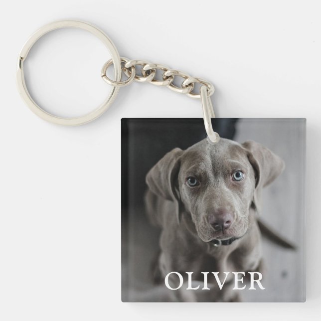 Add Your Pet's Photo Custom Key Chain (Front)