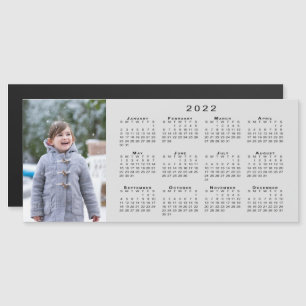 Add Your Photo 2022 Calendar on Grey Magnet