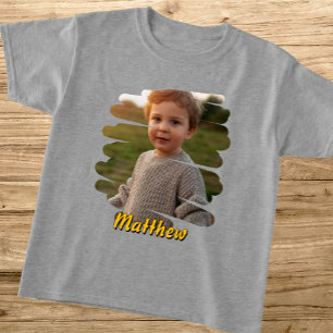 Add Your Photo and Name. Custom Personalised Gift T-Shirt