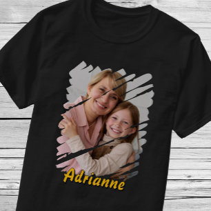 Add Your Photo and Name. Custom Personalised Gift T-Shirt