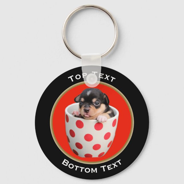 Add Your Photo and Text Custom Key Ring (Front)
