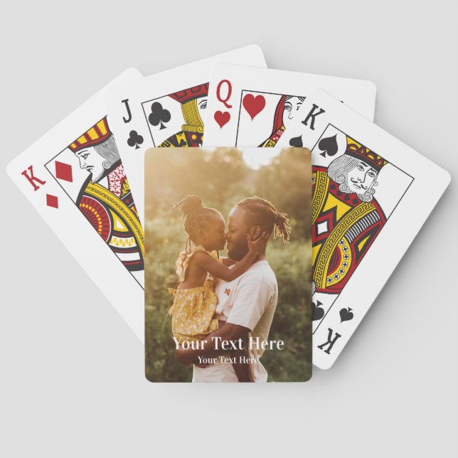 Add your photo and Text  Playing Cards (Back)