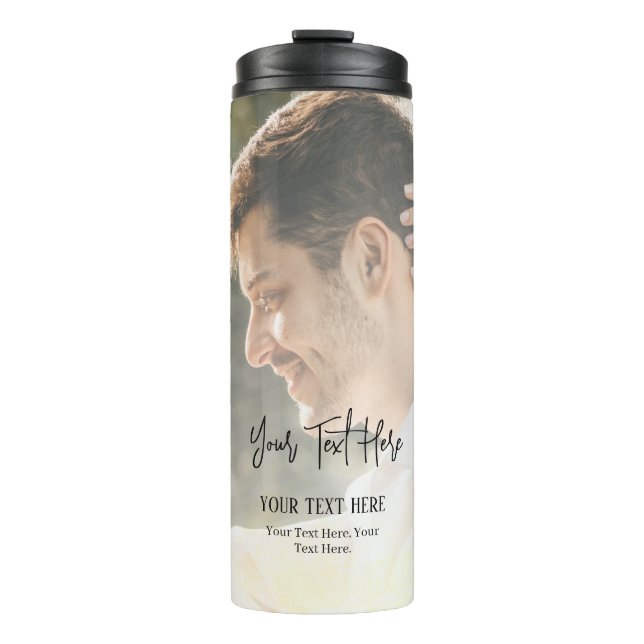 Add your photo and Text  Thermal Tumbler (Front)