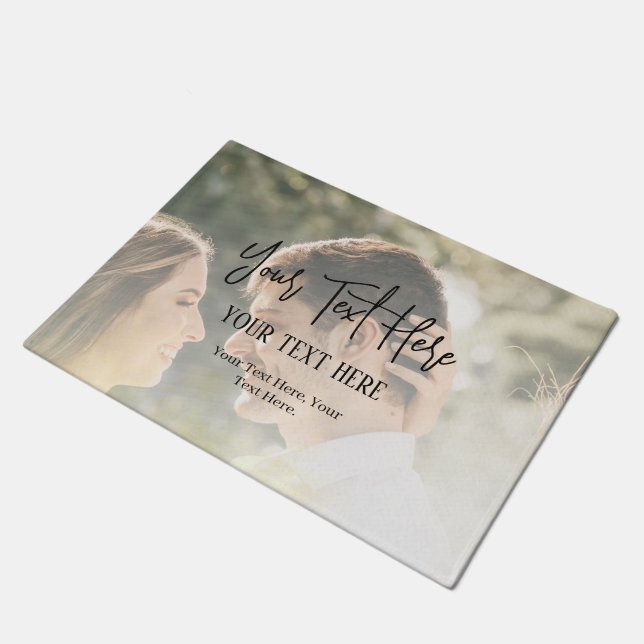Add your photo and Text Vintage  Doormat (Angled)
