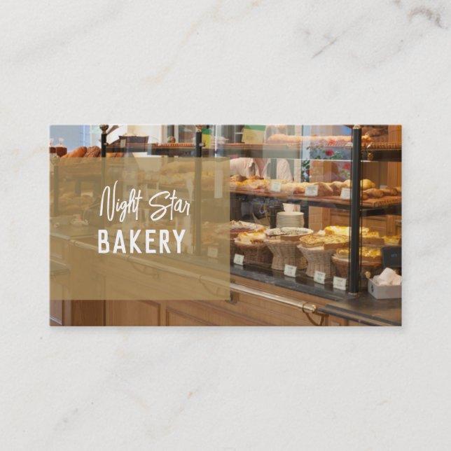 Add Your Photo Bakery Business Cards (Front)