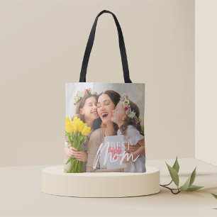 ADD YOUR PHOTO BEST MOM  TOTE BAG