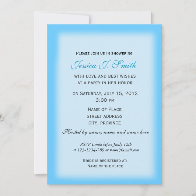 Add your photo, bridal shower invitation (Front)