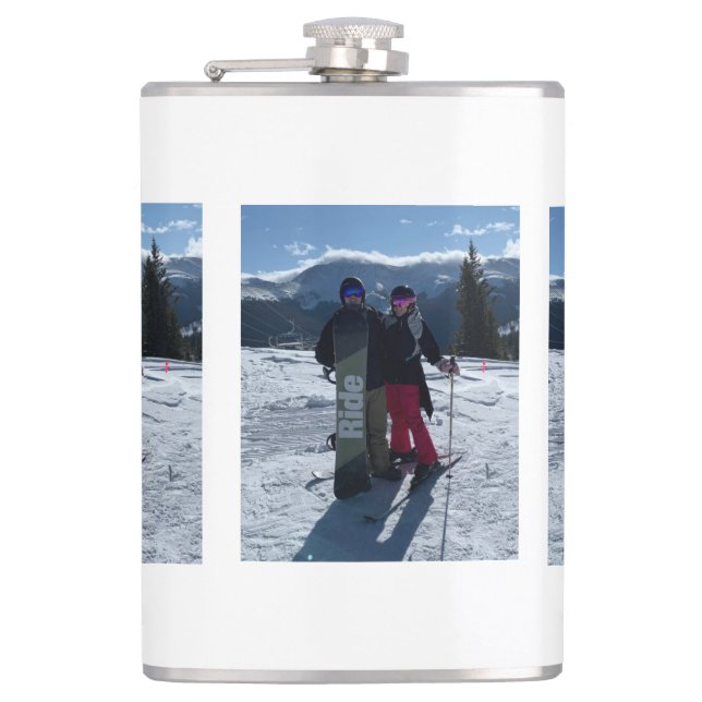 Add Your Photo Bridesmaid Groomsman Hip Flask (Front)