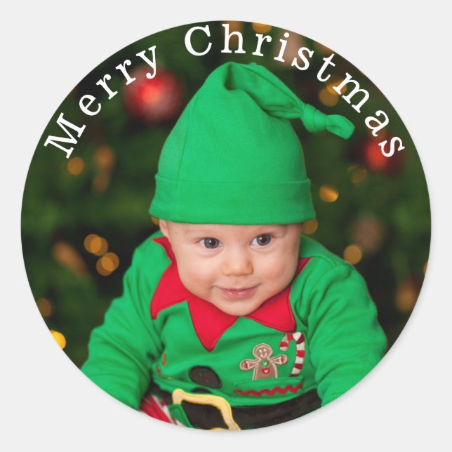 Add Your Photo Christmas Stickers (Front)
