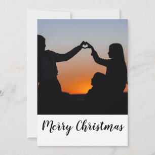add your photo custom calligraphy christmas card