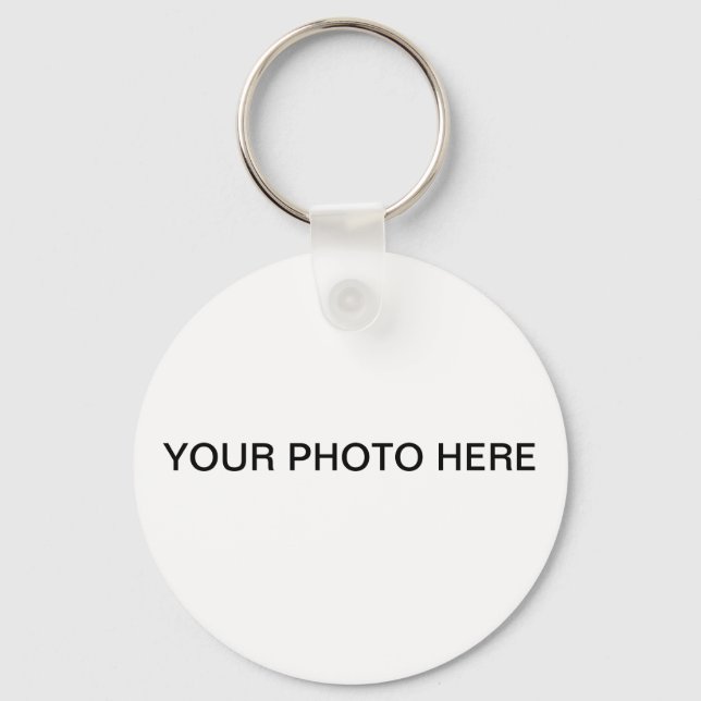 Add your photo customisable button key ring (Front)