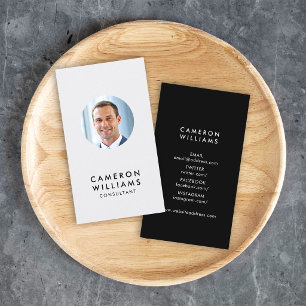 Add Your Photo Editable Colour Social Media Business Card