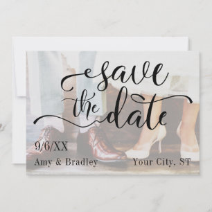 Add Your Photo, Elegant Script, Save the Date