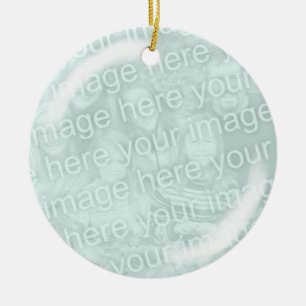 Add Your Photo Glass Looking Ornament