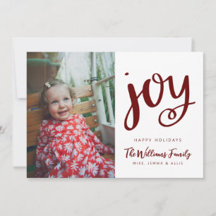 ADD YOUR PHOTO   Happy Holidays JOY Invitation