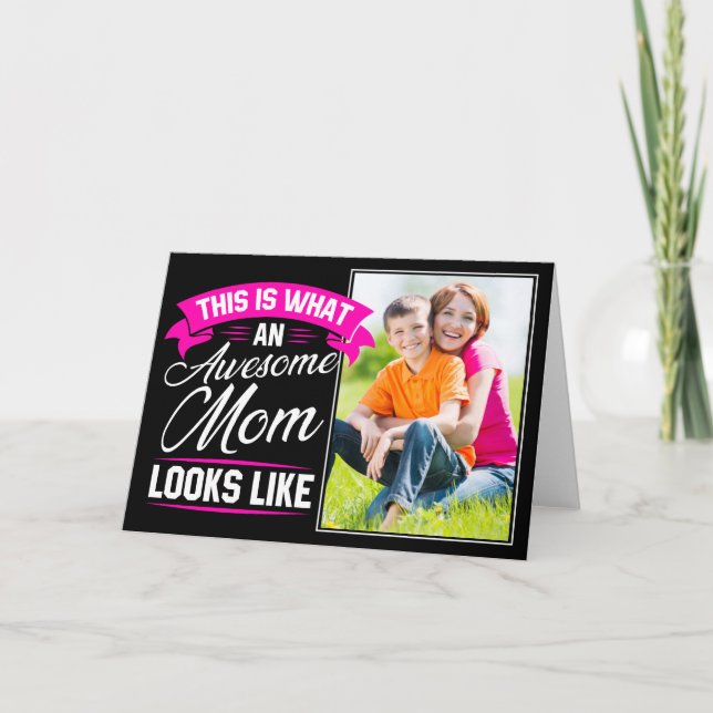 Add Your Photo | Happy Mother's Day | Awesome Mum Card (Front)