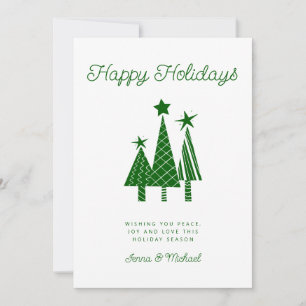 ADD YOUR PHOTO Holidays Modern Christmas Tree Invitation