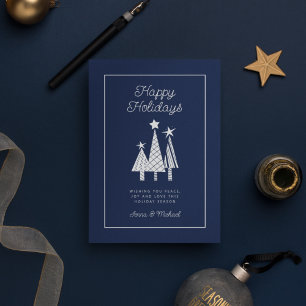 ADD YOUR PHOTO   Holidays Modern Christmas Tree Invitation
