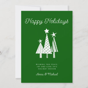 ADD YOUR PHOTO Holidays Modern Christmas Tree Invitation