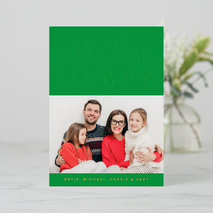  ADD YOUR PHOTO   Merry Christmas Foil Holiday Car