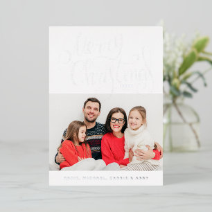 ADD YOUR PHOTO Merry Christmas Foil Holiday Car