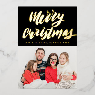  ADD YOUR PHOTO   Merry Christmas Foil Holiday Car