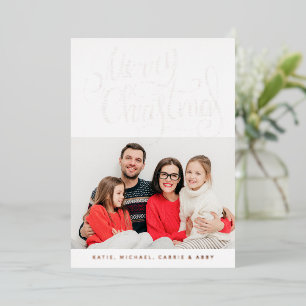  ADD YOUR PHOTO   Merry Christmas Foil Holiday Car