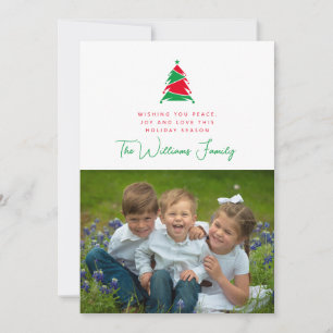 ADD YOUR PHOTO   Merry Christmas Holiday Tree Invitation