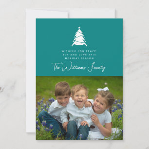 ADD YOUR PHOTO   Merry Christmas Holiday Tree Invitation