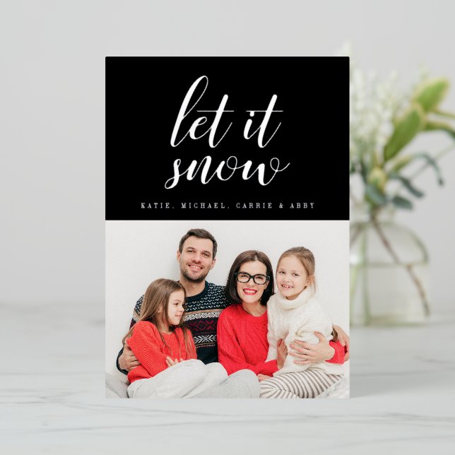  ADD YOUR PHOTO | Merry Christmas Let It Snow Foil (Standing Front)