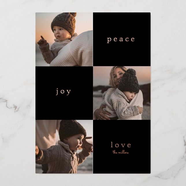 ADD YOUR PHOTO | Merry Christmas PEACE JOY LOVE (Front)