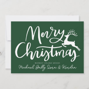 ADD YOUR PHOTO   Merry Christmas Reindeer Invitation