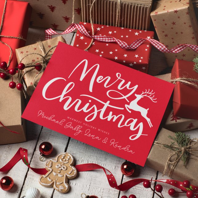 ADD YOUR PHOTO | Merry Christmas Reindeer Invitation (Creator Uploaded)